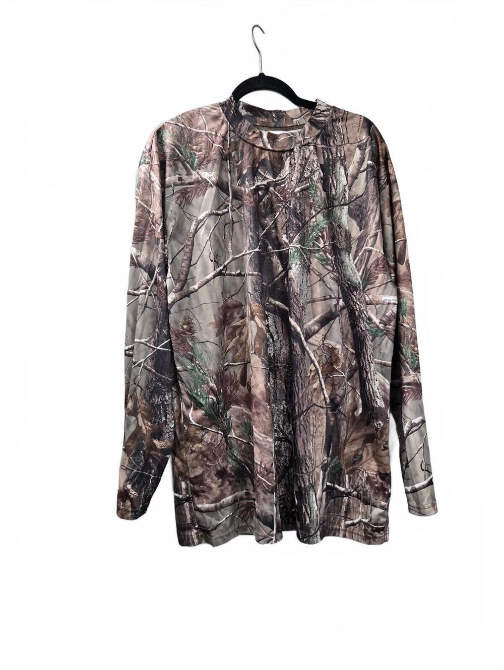 Camouflage Long Sleeve Shirt 100% Polyester Hunting Outdoor Shirt